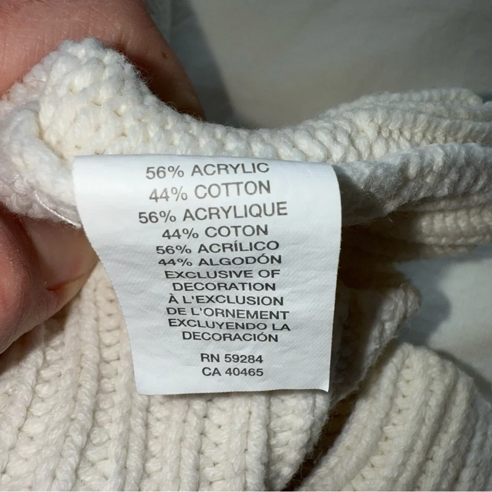 The Children's Place White Sweater with Floral Embroidery
